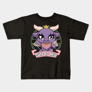 Cute As Hell Kawaii Baphomet Anime Goth Pun Kids T-Shirt